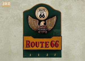 Quality Wood Wall Hanger Antique Envelope Rack Decorative Wall Plaques Pub Sign Wall Decor Route 66 wholesale