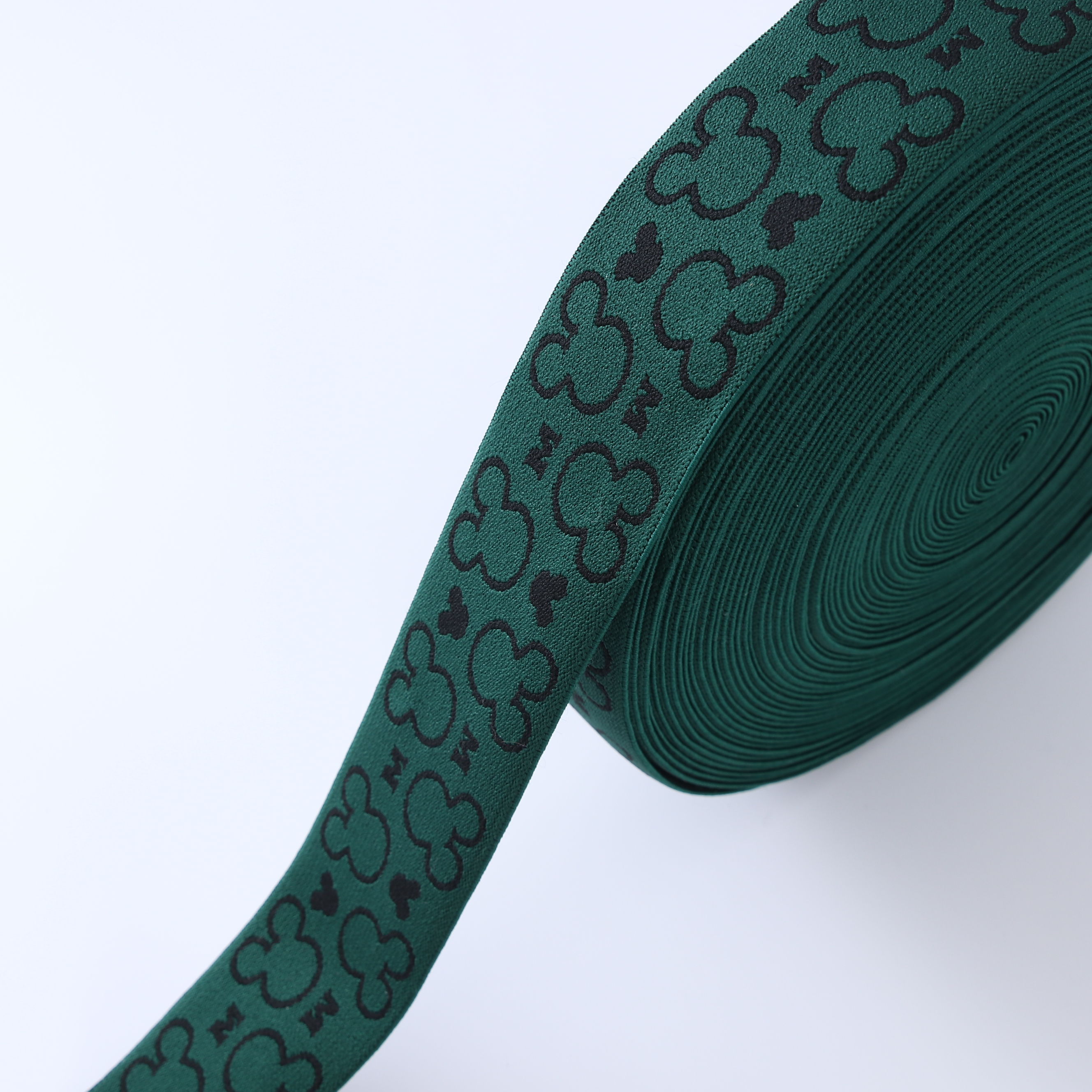 Custom Fashion Label Nylon/Polyester Woven Knitted Jacquard Ribbon Soft Elastic Band For Underwear Boxer Waist band Belt