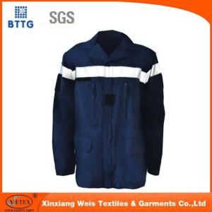 Quality Navy Blue Fire Retardant Shirts Fr Light Weight Flame Resistant Welding Shirts wholesale