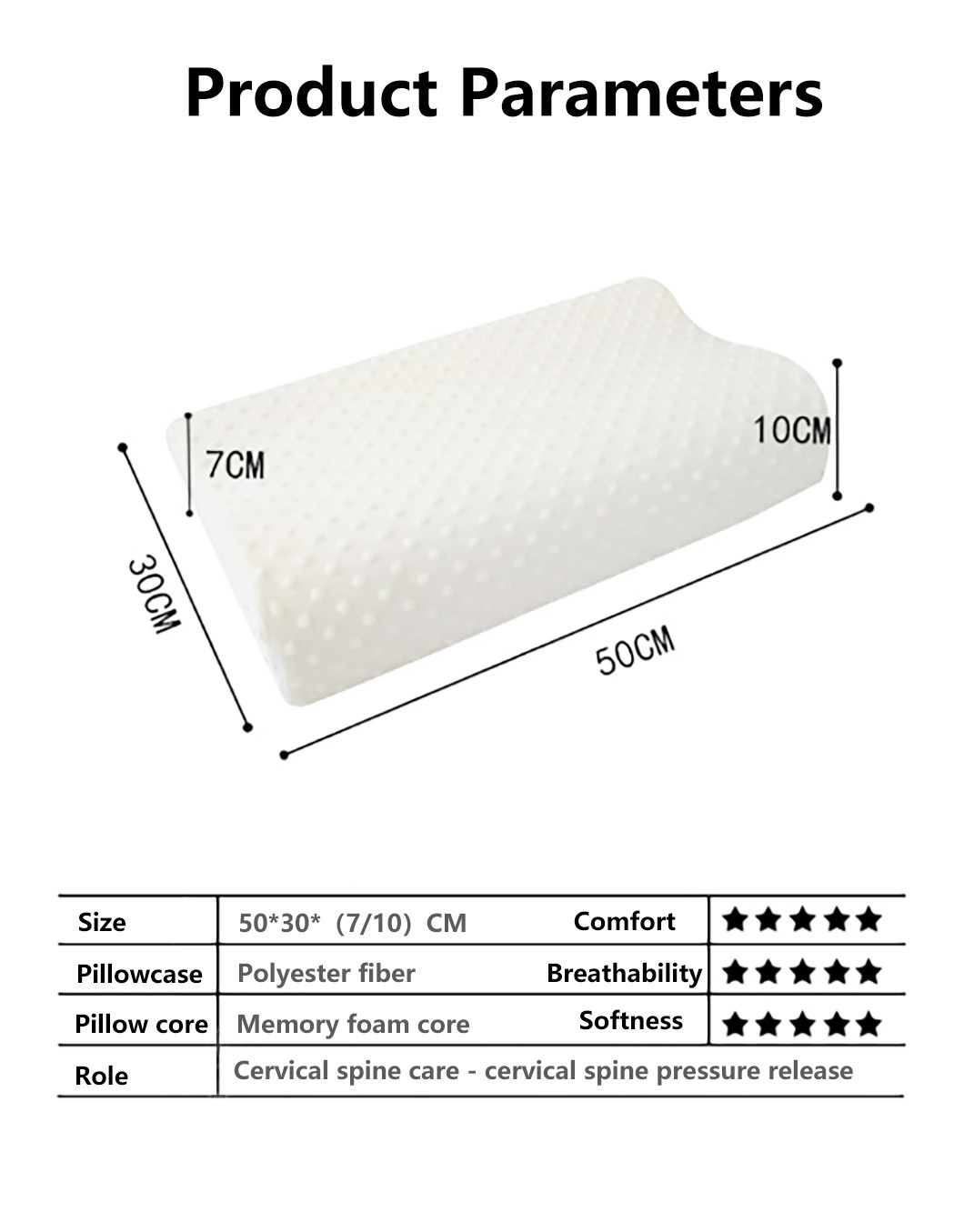 Bedroom Soft Contoured Orthopedic Pillow Skin Friendly Pillows And Mattresses