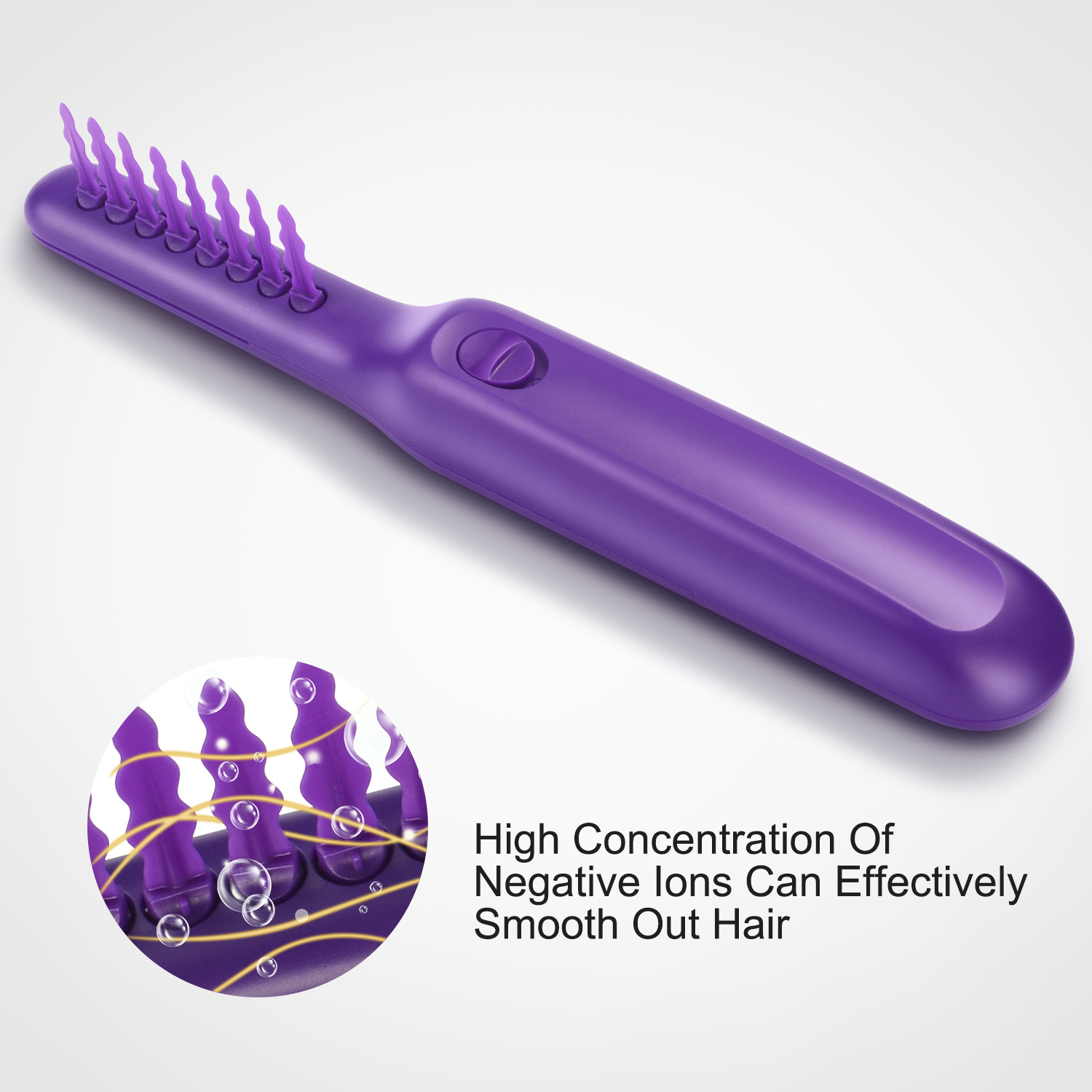 Hassle Free Hair Care Brush With Electric Detangling Brush And Horn Handle