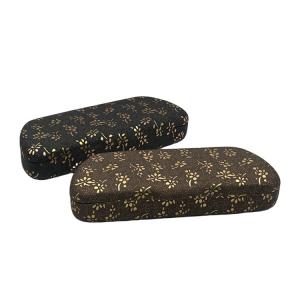 Quality Thin And Slim Hard Shell 32mm Metal Glasses Case Hot Stamping Logo wholesale