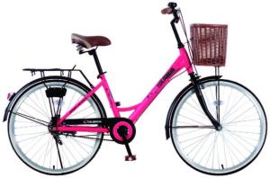 Quality 26 size elegant city bike for lady with Shimano Nexus 3 inner speed with front basket wholesale