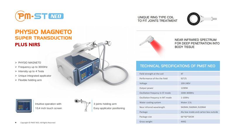 130KHz Magnetic Therapy Device For Treating Musculoskeletal Disorders Physio Magneto Infrared Physiotherapy
