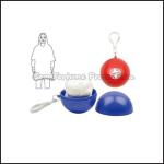 Eco customed promotional logo disposablball raincoat keychain keyrings gift
