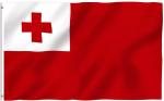 100% Polyester Tonga National Flag Single / Double Sided Printing 3x5Ft
