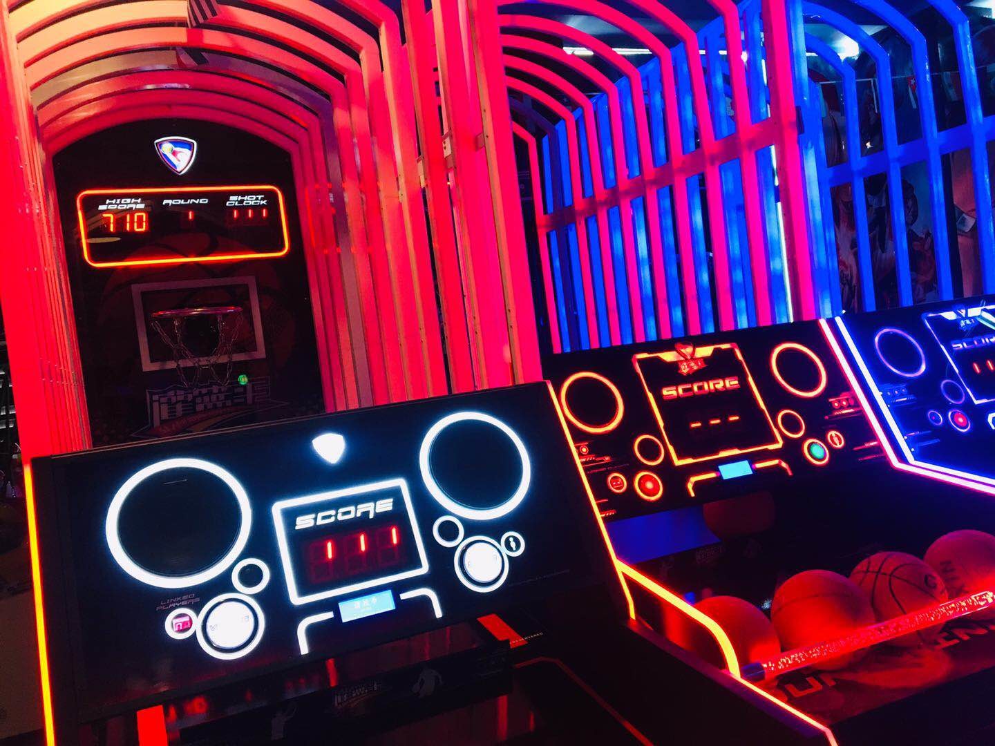 Slam Dunk King Basketball Ball Return Machine , Metal Basketball Arcade Game Machine