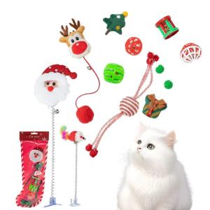 Quality Interactive Pet Toys For Cats Stuffed Animal Plush Cat Toy Set Christmas Stockings wholesale