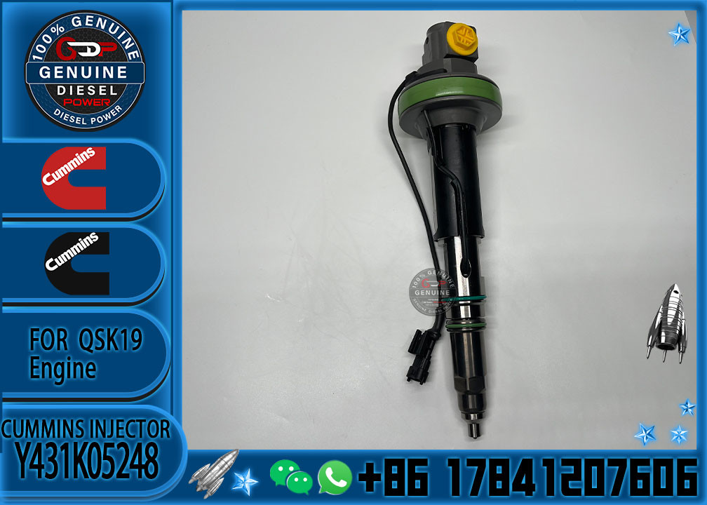 Diesel Common Rail Diesel Fuel Injector 4964172 Y431K05248 For Cummins QSK19 QSK38 QSK60