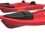 Red Rotational Molding Kayak Plastic Sit On Top MDPE Kayak With Double Wall Lid