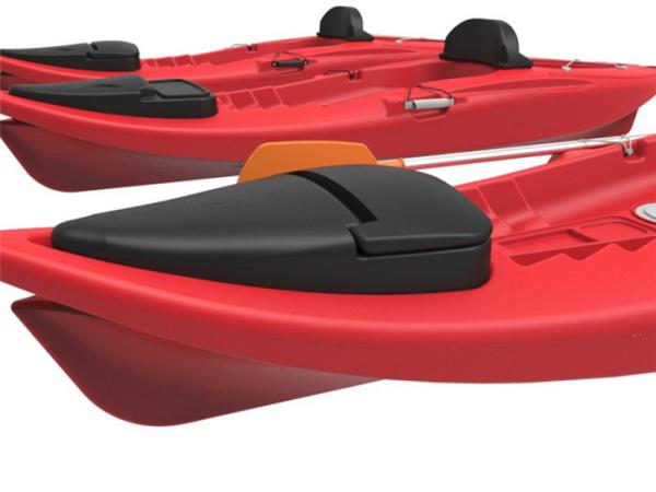 Red Rotational Molding Kayak Plastic Sit On Top MDPE Kayak With Double Wall Lid