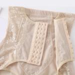 High Rise Tummy Control Underwear Thong Shaping Cotton Crotch See Through Mesh