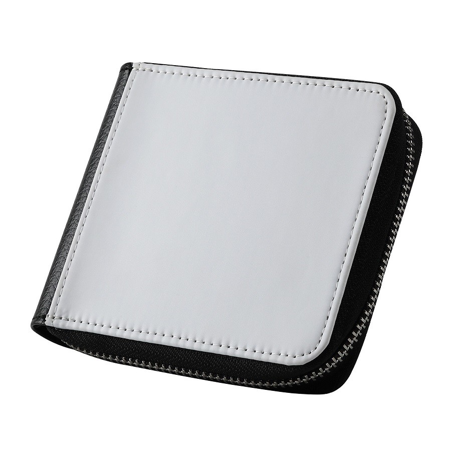 Sublimation Blanks Leather Sublimation Zippered Compact Wallet With Card Slots For Sublimation Transfer Printing