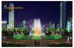Changeable Lamps Musical Floating Fountain Stainless Outdoor