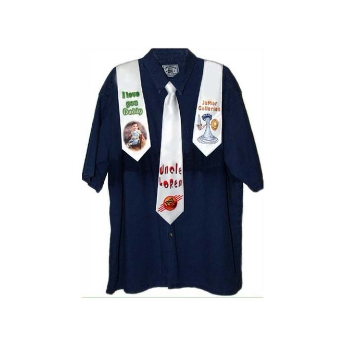 Customized Blank White Silk Sublimation Tie For kids And Adult