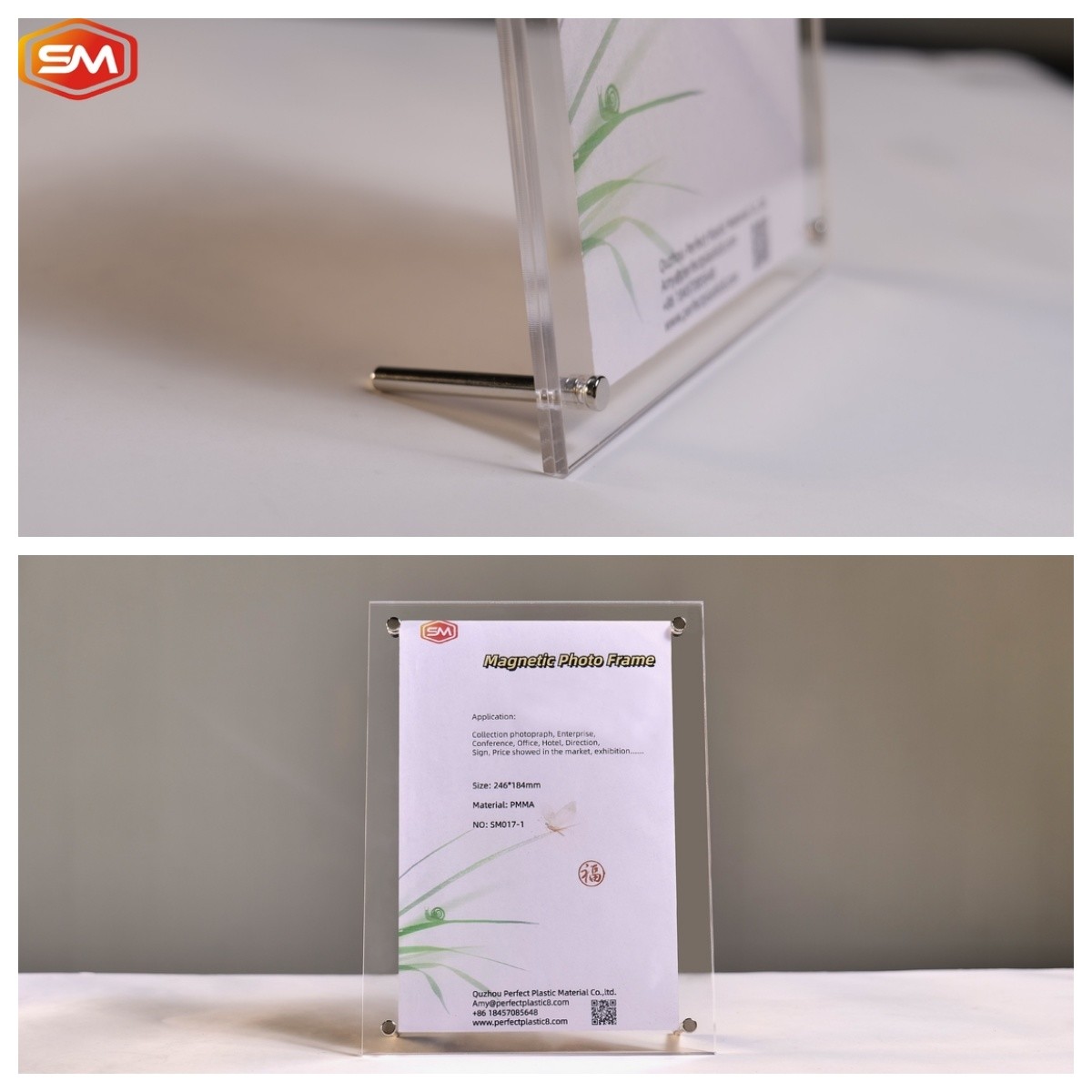 Acrylic Display Photo Frame Wall A4 Poster Display Stand 6 Inch 7 Inch