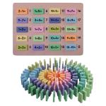 Mathematics 4.5cm Wooden Domino Blocks Montessori Math Blocks