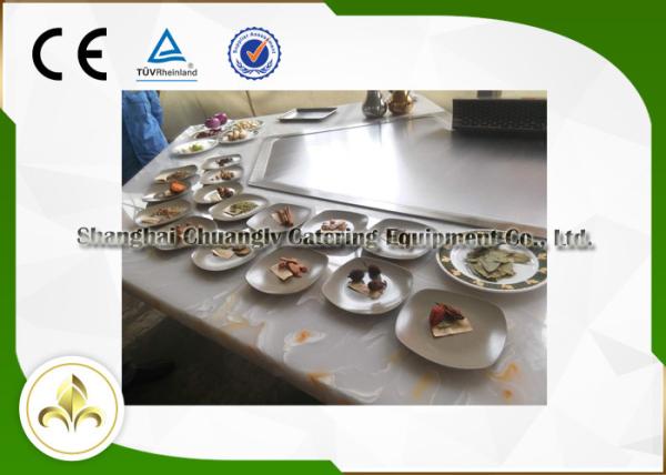 Bridge Shape Japanese Teppanyaki Grill , LPG / Pipeline Natural Gas Hibachi