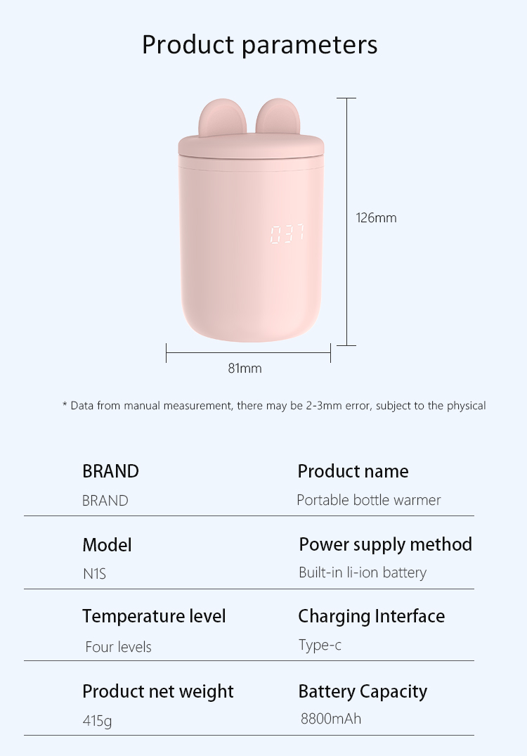 Pink White Travel Breast Milk Pouch Warmer Heat Keeper Infant Warmer Bottle For Milk