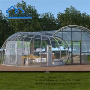 Quality Luxurious PVDF Glamping Snail Shaped Resort Tent With Bathroom for hotel wholesale