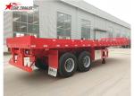 2 Axles 30ft 30Ton Flatbed Semi Trailer Leaf Spring Suspension 12R22.5 Tire