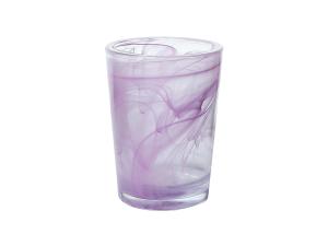 Quality 350ml Clouding Pink Coloured Glass Tealight Holders Pressed 110mm wholesale