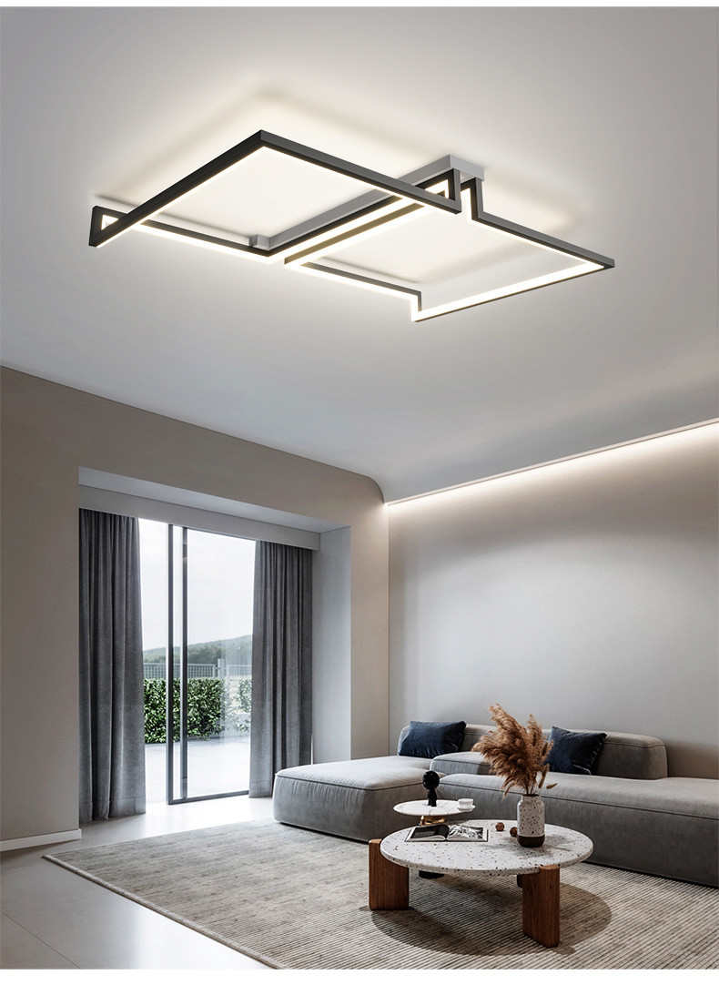 Modern Living Room Ceiling Lights Nordic Creative Atmospheric Bedroom Room square ceiling light(WH-MA-295)