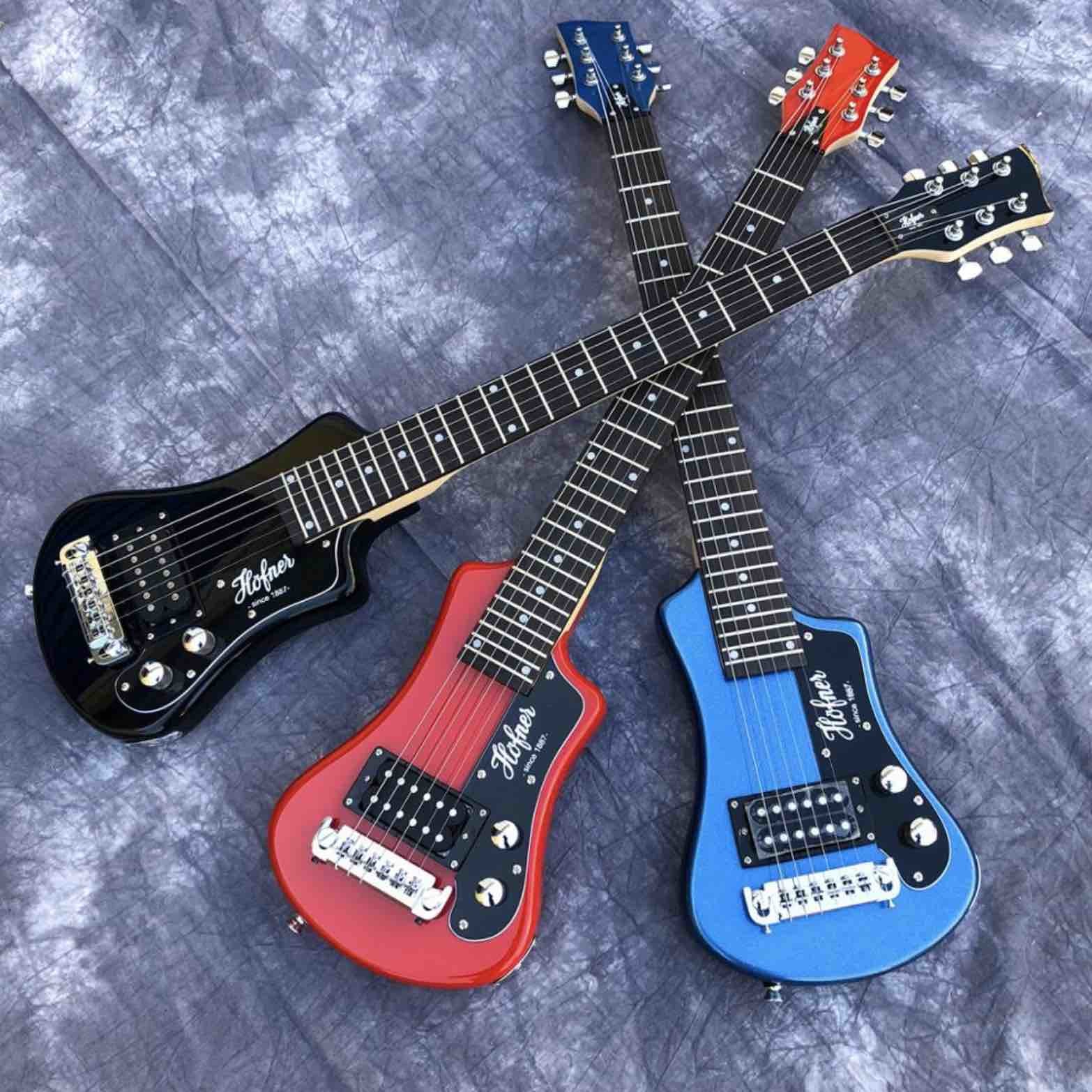 Three color hofner Shorty mini Travel Guitar Protable beginner guitar kid Electric guitar