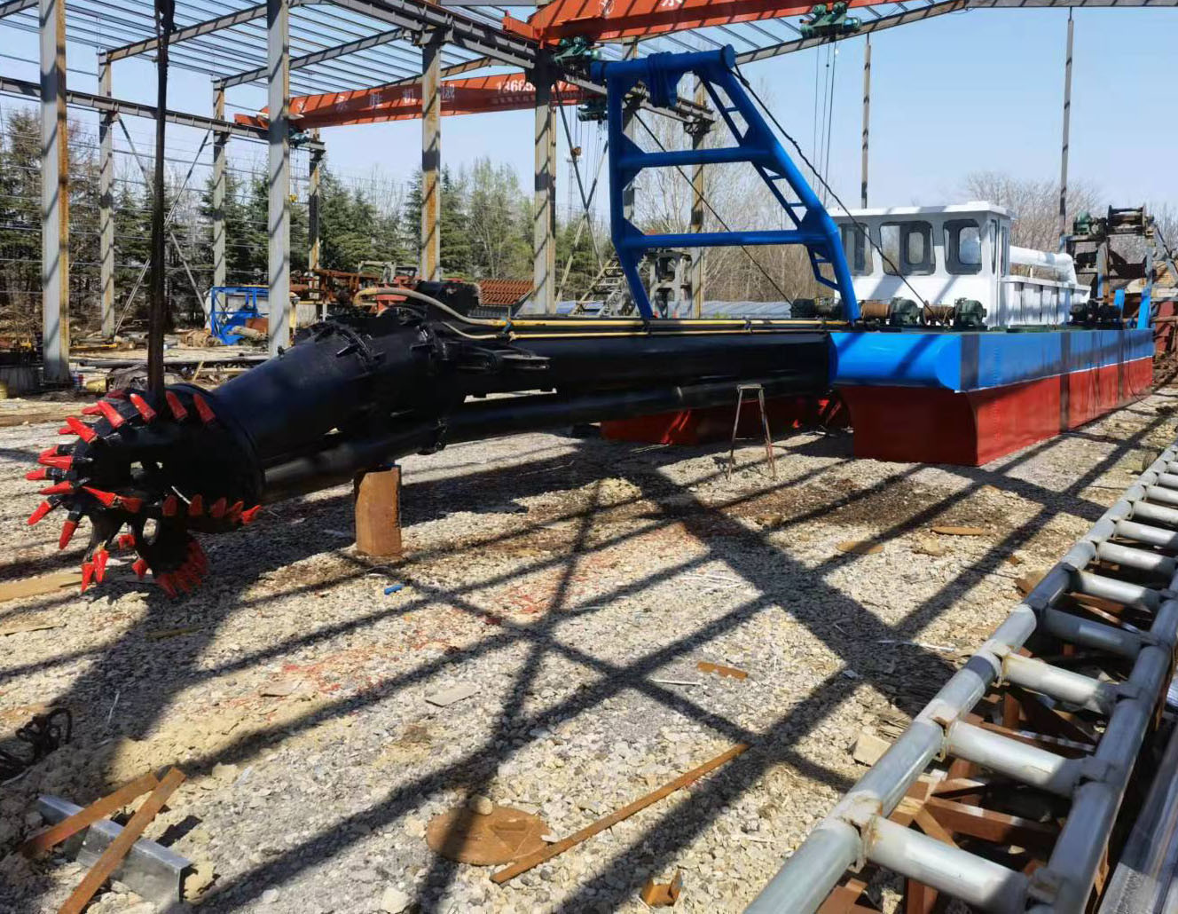 200cbm Model Cutter Suction Dredger are used for cleaning silt in river channels