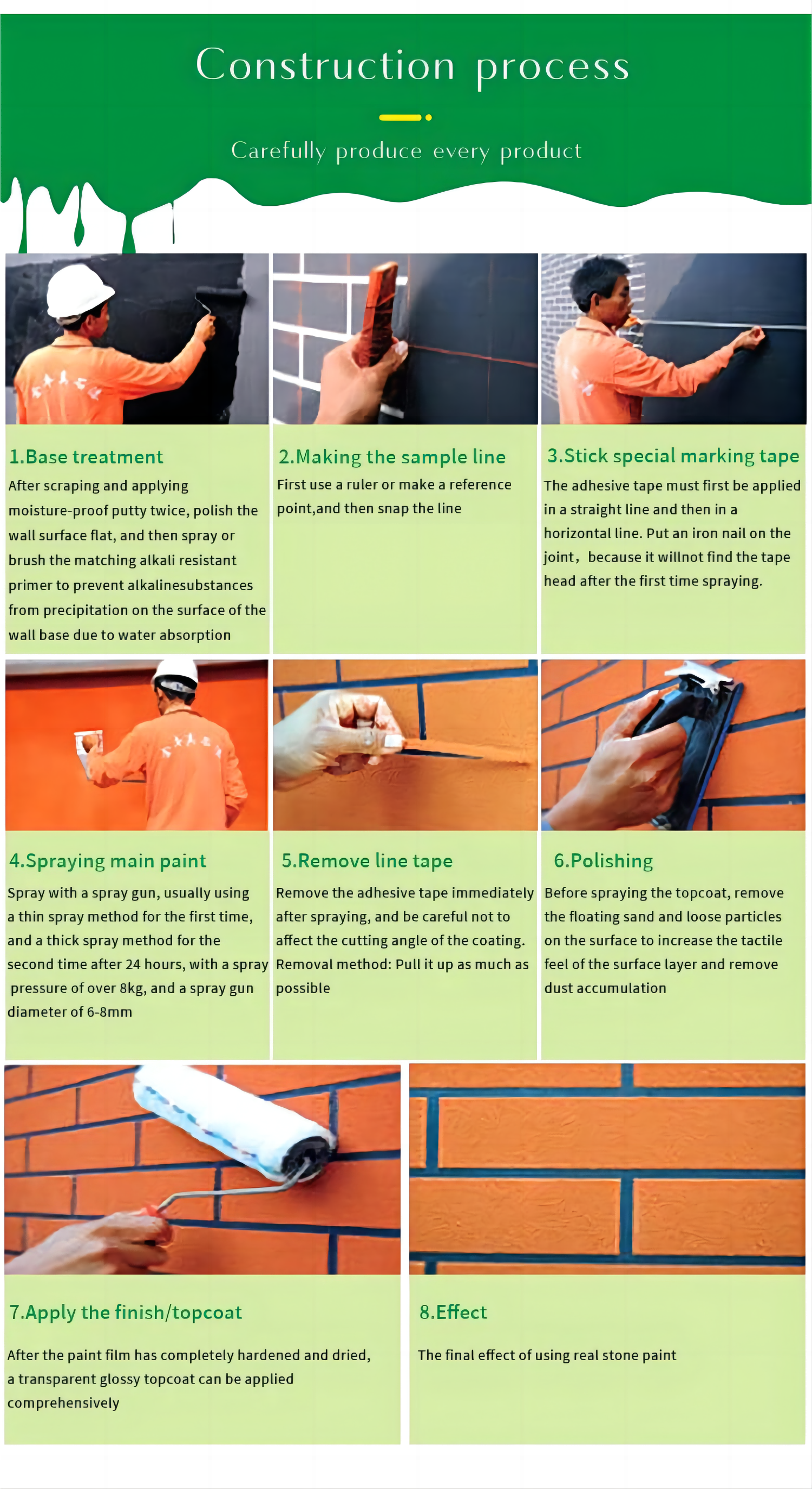 Base on Color Chart natural stone paint coat spray Building Coating CAS No. 79-10-7