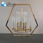 Candlestick Metal And Crystal Candelabra Chandelier Rectangular Tall 160CM