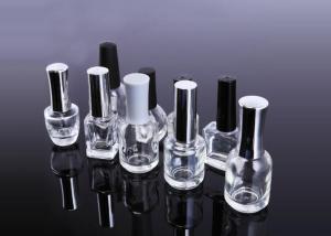 Quality Aluminum Caps Empty Glass Nail Polish Bottles , 10ml 12ml 15ml Empty Nail Polish Bottles wholesale