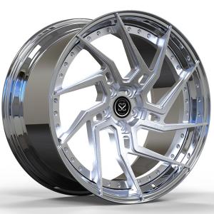 Quality 2020 Chevrolet Corvette C8 22x10.5 5x114.3 ET36 Custom Forged 2-PC Rims Polished Lip wholesale
