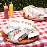 Foil Paper Hot Dog Holders Hamburger Wrapper Combination Pack, Grease Resistant