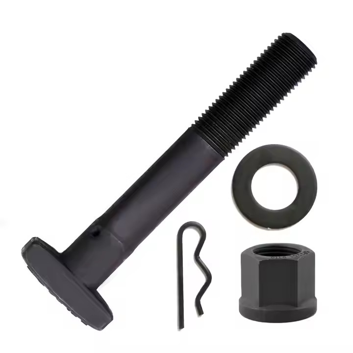 Black Alloy Wheel Bolts Extended Lug Bolts T Shape Head For Trilex
