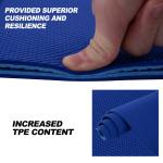 Blue Color Durable 6mm Yoga Mat / Unique Design Toxic Free Yoga Mat