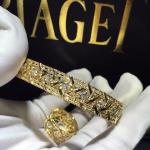 diamonds of rattan plaid ring 18kt gold with yellow gold