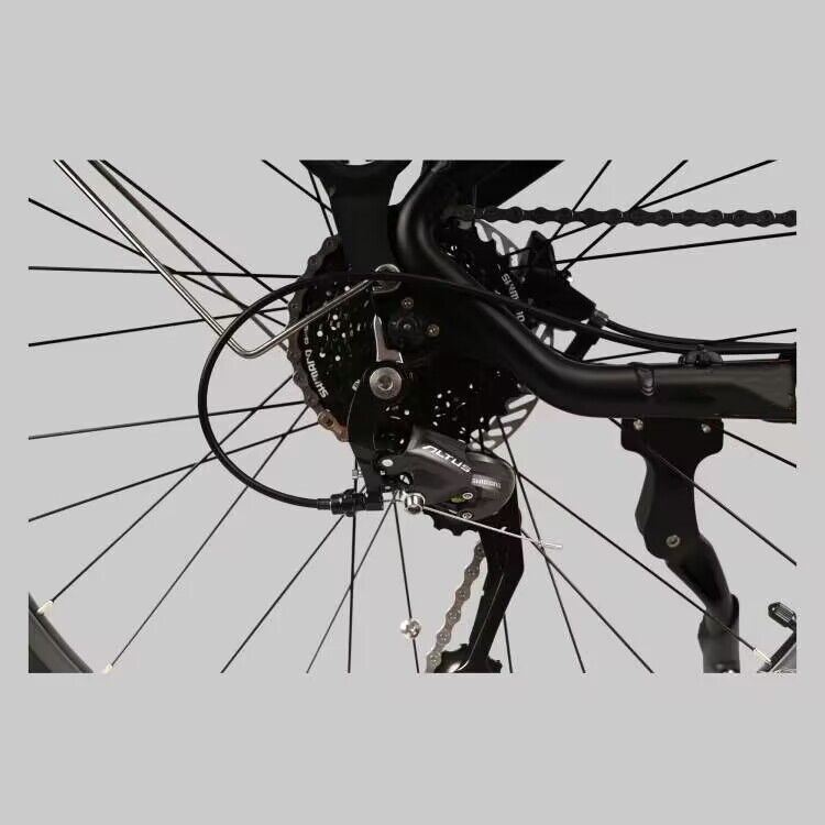 9 Speed Mid Drive Mountain E Bike 250W 27.5 Inch 48V 11AH 31AH Optional