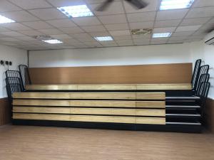 Quality Vertical Five Rows Wall Attached Timber Telescopic Tribunes wholesale