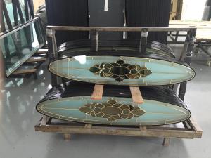 Quality cheap price stained glass penel for wooden doors exported to Malaysia wholesale