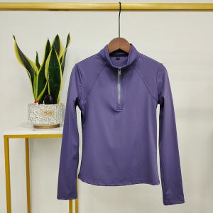Quality Purple Horse Riding Base Layer Women Equestrian Shirts Elastic Clothing wholesale