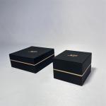 Natpak Leatherette Paper Jewelry Gift Boxes With Gold Edge