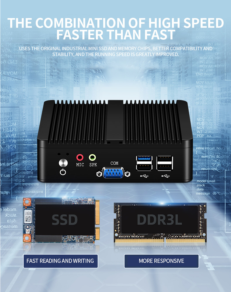Embedded Fanless Industrial PC Control Host Dustproof