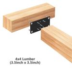 Nonstandard Post Anchor Base Steel Plate for 2x4 4x4 Deck Railing Wood Fence