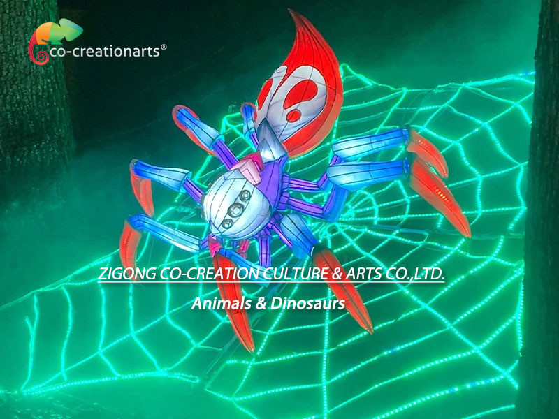 Spider Chinese Light Lantern White Lighting Color Perfect For Decorating Event