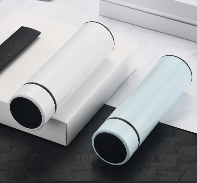 500ML Custom Smart SS304 Stainless Steel double insulated Vacuum thermo Water Bottle With LED Temperature Display
