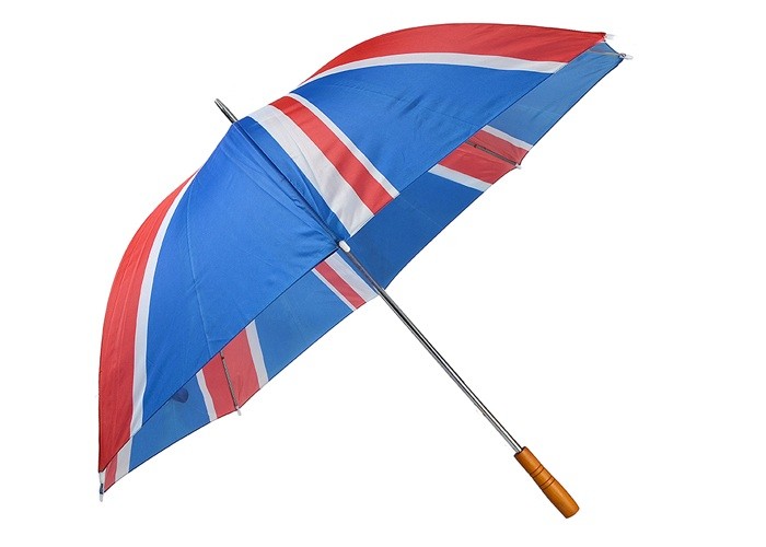 Double U Ribs Metal Frame Promotional Gifts Umbrellas , Golf Style Umbrella