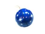 Blue Metal Mini Tin Cans Ball Shaped Tin For Easter , Very Popular In Western
