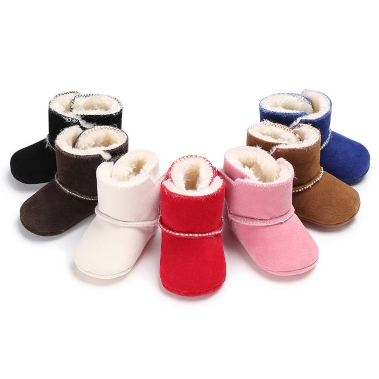wholesale 7 colors Winter snow warm boots 0-18 months anti-slip shoes baby boots