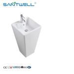 Bathroom Sanitary Ware Ceramic Pedestal Basins Luxury Styles High Quality Art